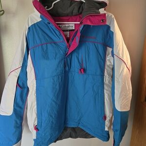 Columbia outdoor (small Mens)jacket, vintage-style colorblock half zip pullover